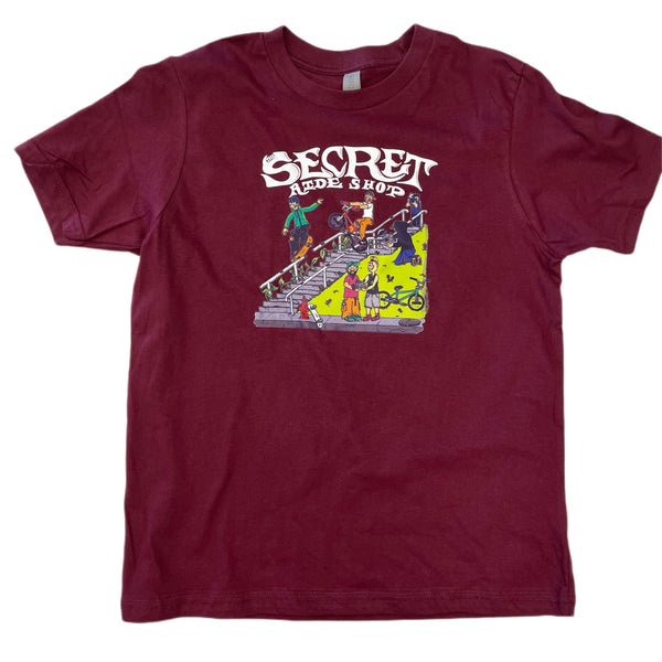The Secret Ride Shop Youth Tee BMX Skate Shirt