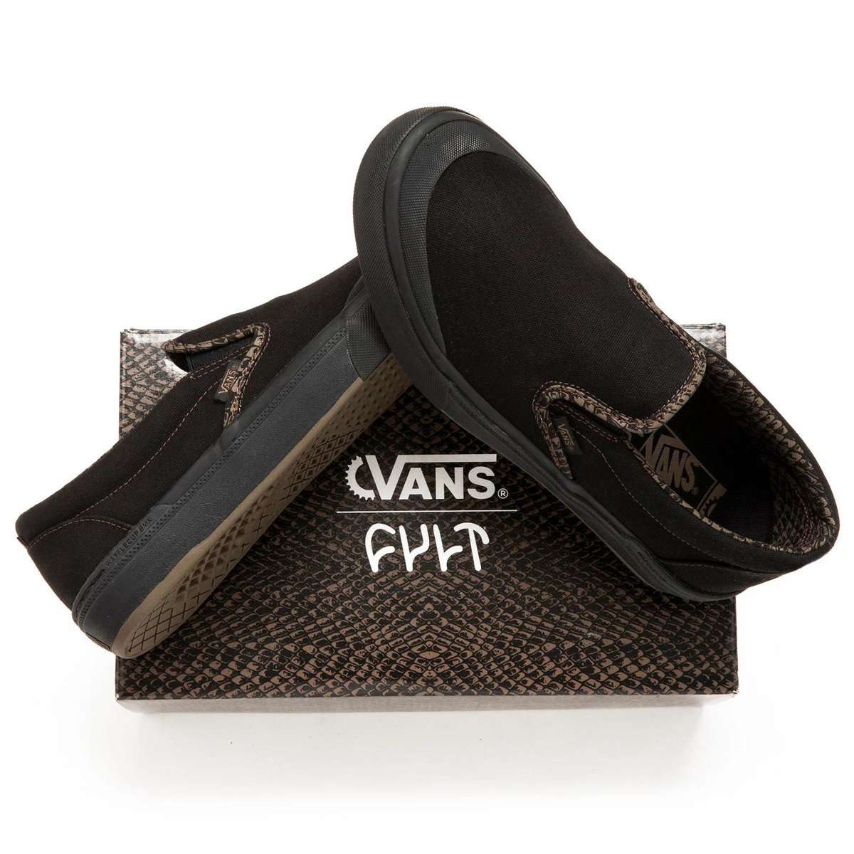 Cult x Vans BMX Slip-On Shoes Black/Snake