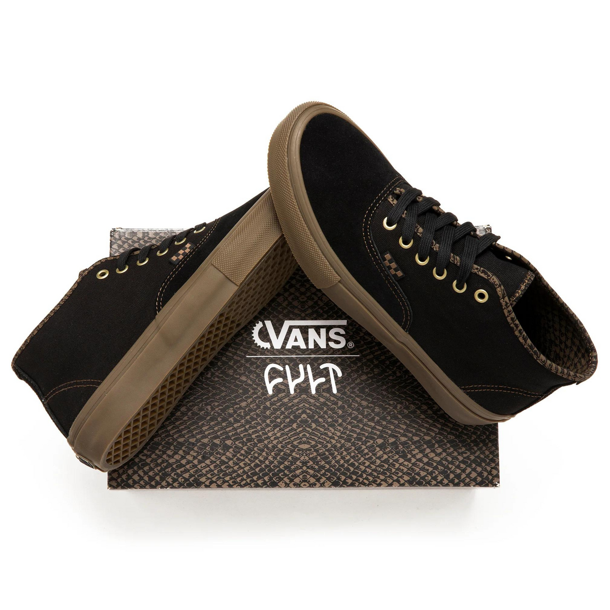 Vans Bmx Vans Cult Collab Cult X Vans Authentic Mid Shoes Black Snake Shoes