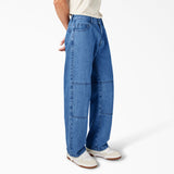 Dickies Mens Loose Fit Double Knee Jeans Stonewashed Vintage Blue