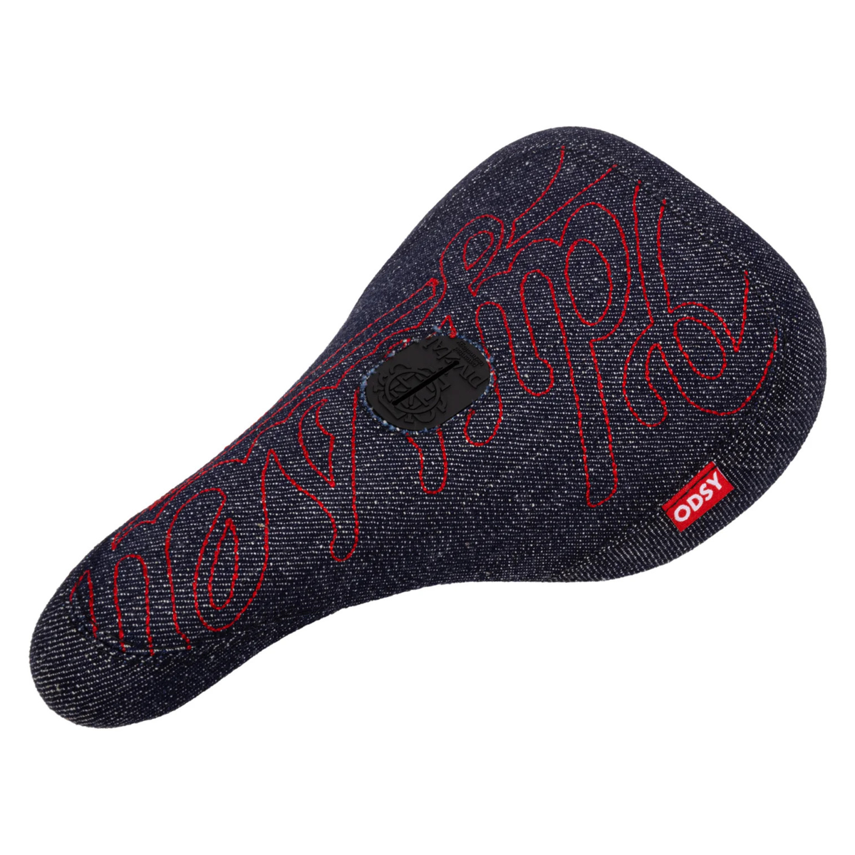 Odyssey Big Stitch Slim Pivotal Seat Black w/ Red Stitching BMX