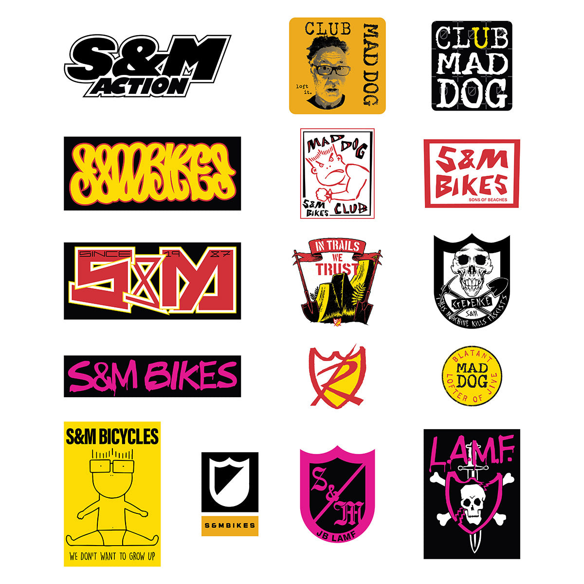 bicycle bmx bike logos list S&M Spring 2024 Sticker Pack BMX Stickers – The Secret BMX Shop