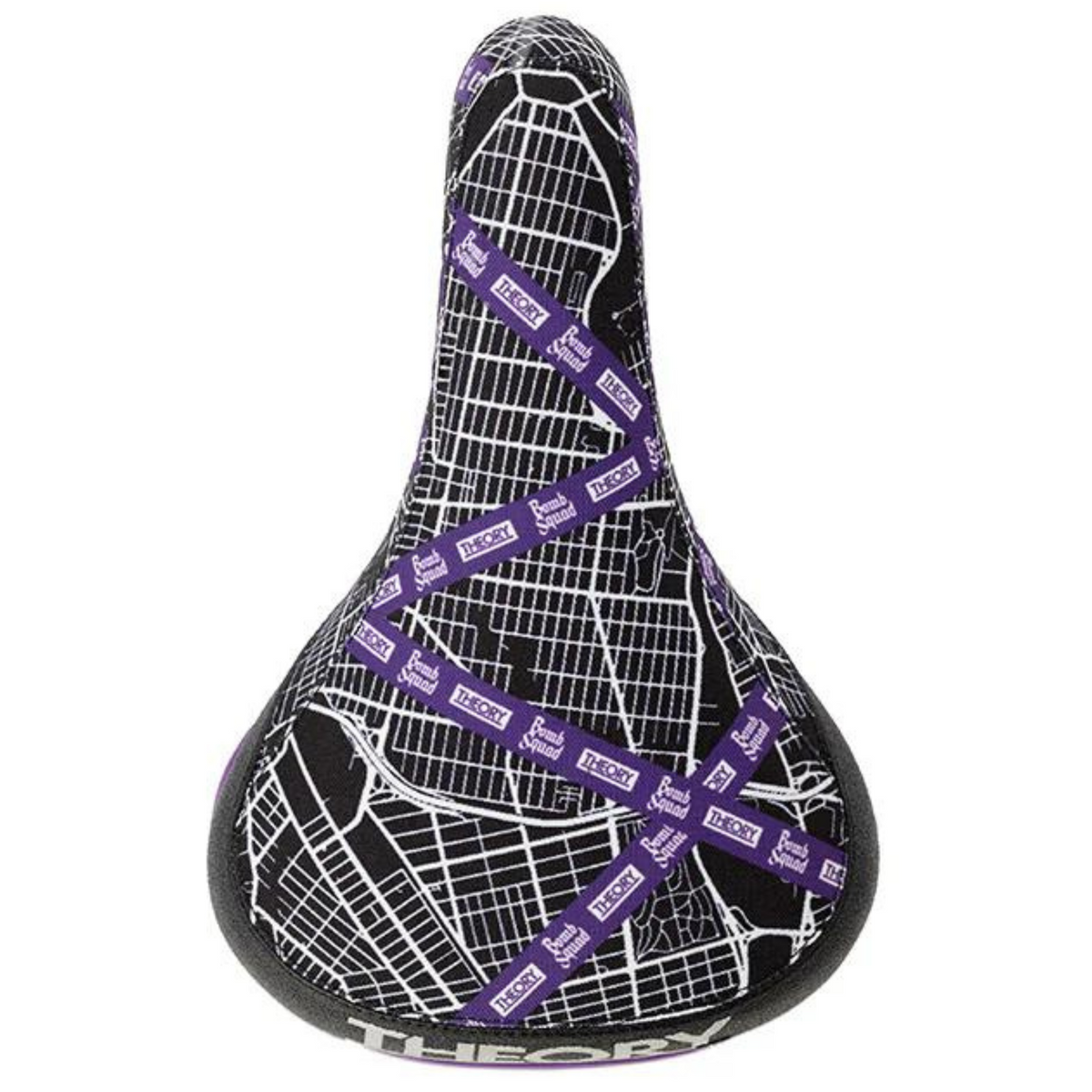 Theory x Bombsquad Railed Seat Black Purple BMX Seats – The Secret