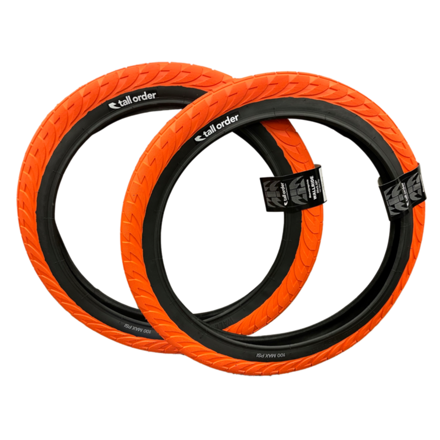 Orange bmx tires deals