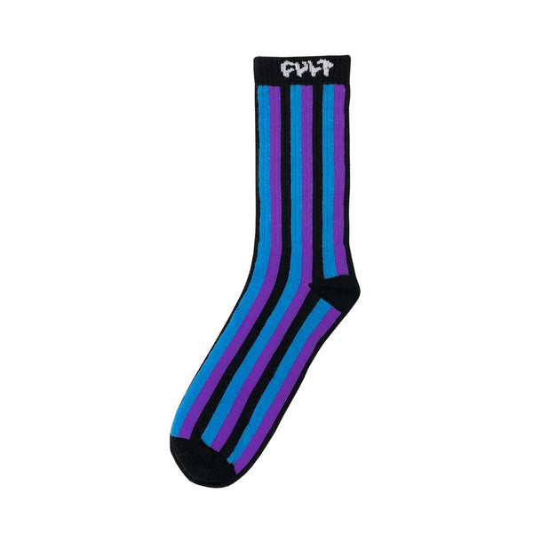 Cult Vertical Stripes Socks striped stripes BMX Sock blue purple