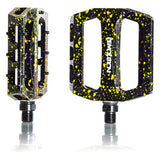 Demolition Trooper Aluminum Pedals black jacket yellow splatter