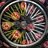Ride Out Supply reflective Spoke Covers ROS BMX Bike Life Sleeves yellow
