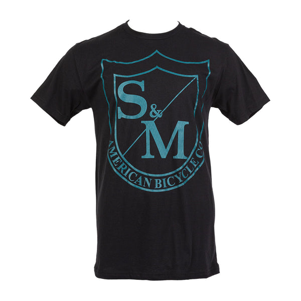 S&M Big Shield Tee BMX Shirt black blue