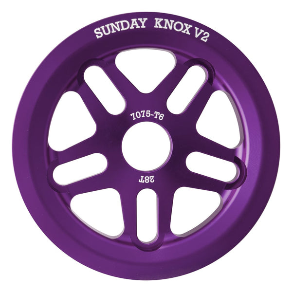 Sunday Knox V2 Sprocket anodized purple BMX Sprockets