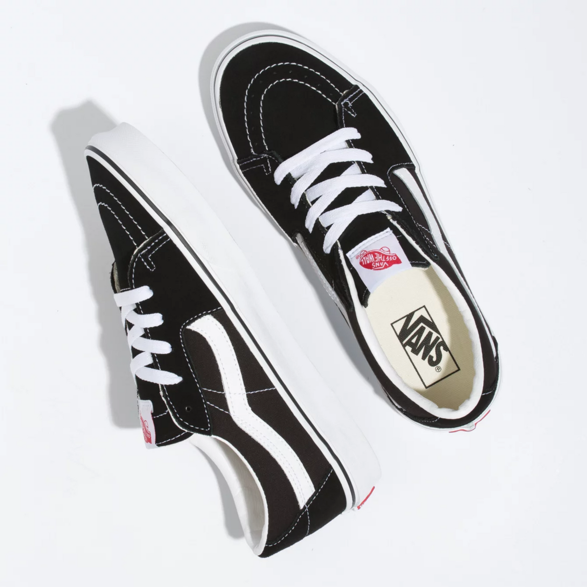 Vans sk8 low black top white