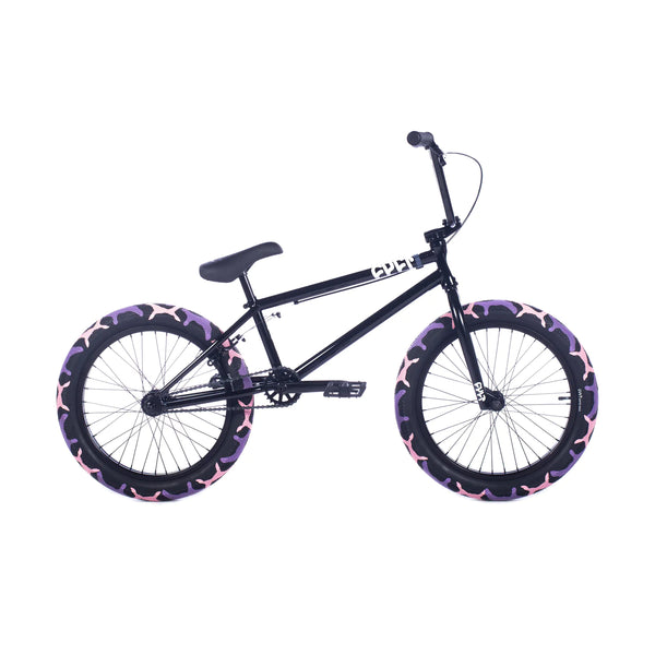 2024 Cult Access Bike Black with purple camo tires BMX Bikes 2023