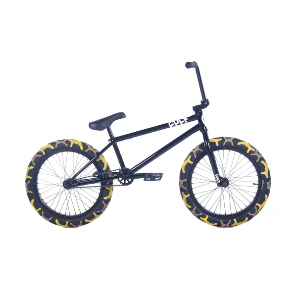 2024 Cult Control Bike Black with yellow camo tires BMX Bikes 2023