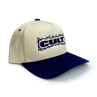 Cult Bolts Cap Cream & Navy Blue BMX Hats