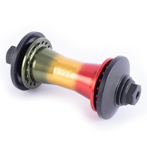 Cult Crew Front Hub black rasta polished BMX Hubs