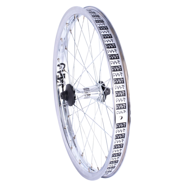 Cult Crew Front Wheel black polished chrome