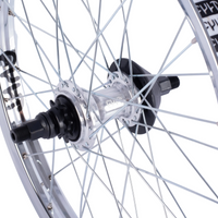 Cult Crew Hybrid Freecoaster Wheel BMX Back Rear Cassette Wheels black polished silver chrome
