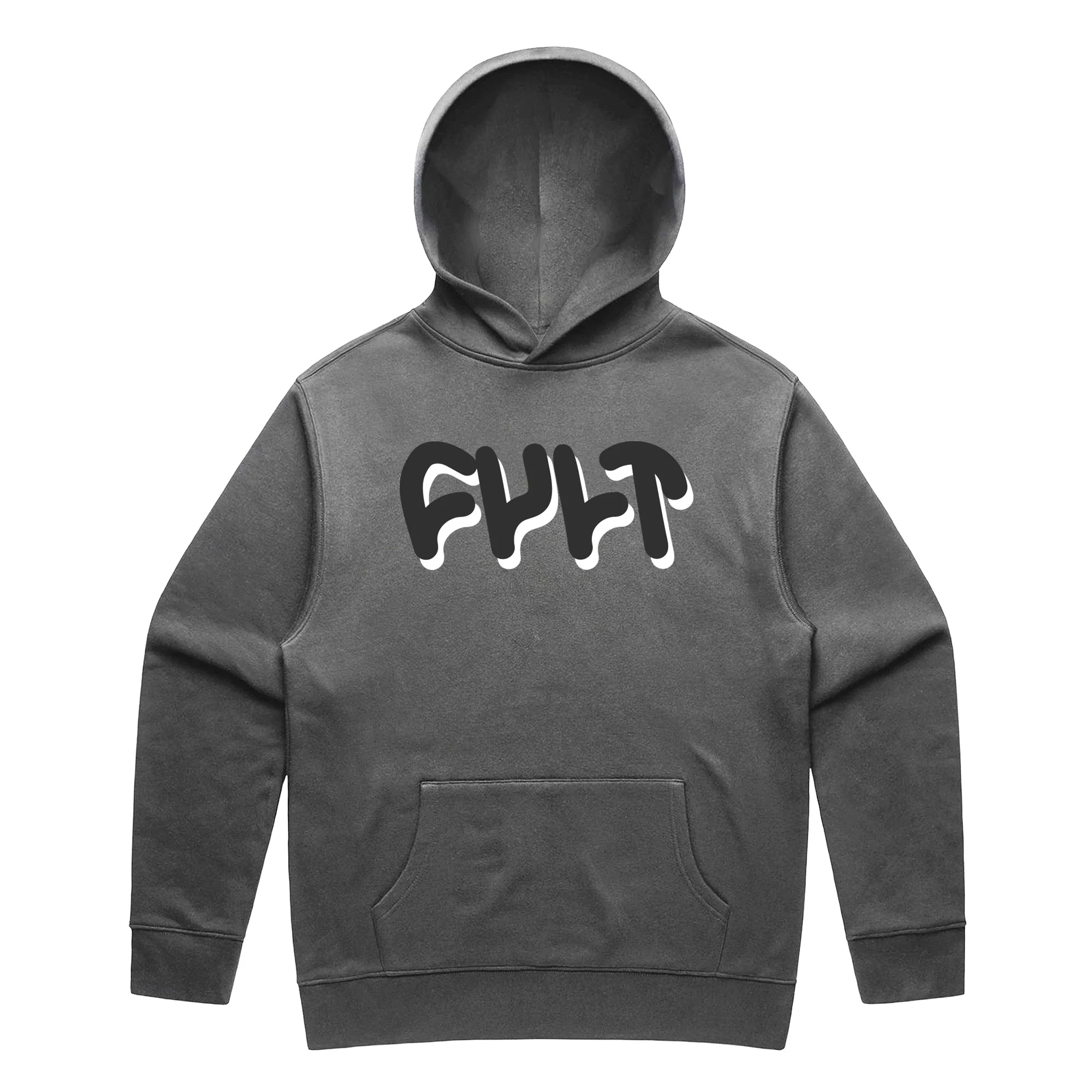 Cult Drop Shadow Hoodie Faded Black BMX The Secret BMX Shop