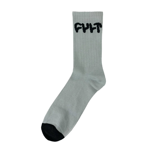 Cult Logo Socks Gray grey BMX Sock