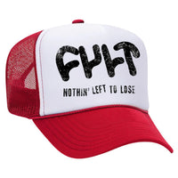 Cult Nothin' Left Trucker Hat Red BMX Hats