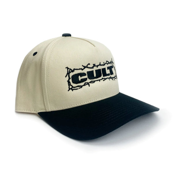 Cult Bolts Cap Cream & Black BMX Hats
