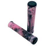 Demolition Axes FL Grips pink black swirl BMX Grip