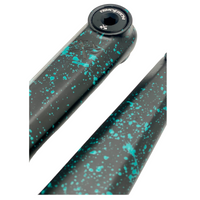 Demolition Revolt 24mm Cranks dark teal splatter BMX Crank