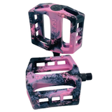 Demolition Trooper PC Pedals pink black swirl BMX Pedal