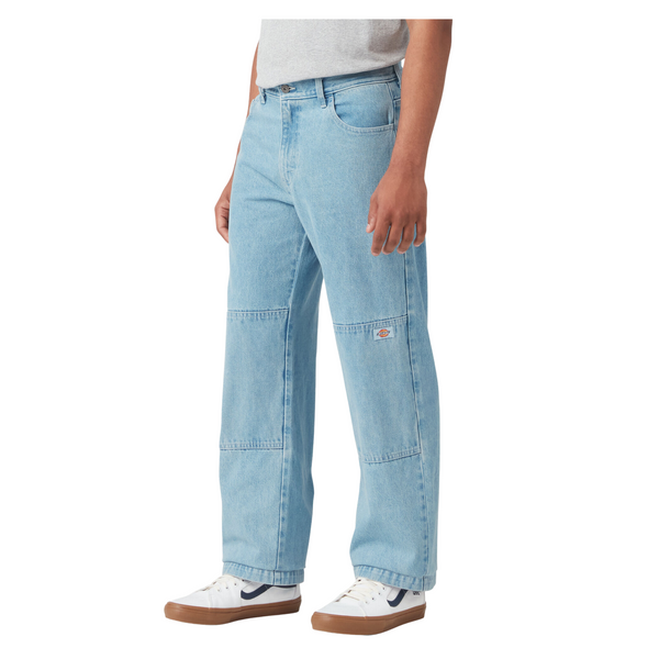 Double Knee Denim Trousers in Light wash, Trousers