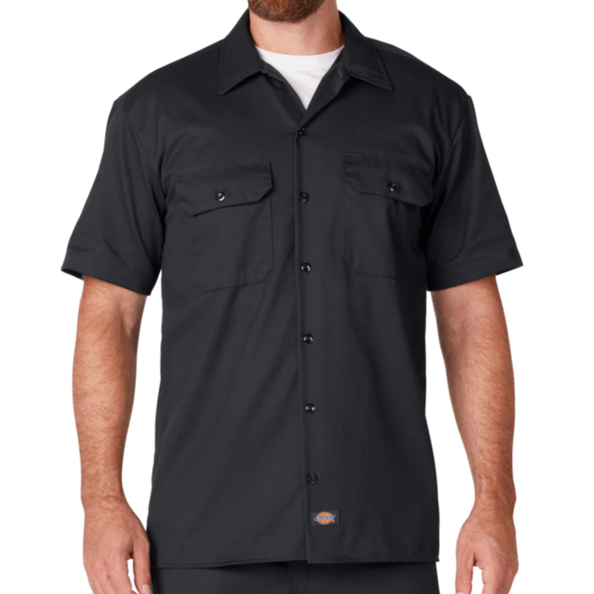 Dickies Mens Short Sleeve Work Shirt Black BMX Skate Tee – The