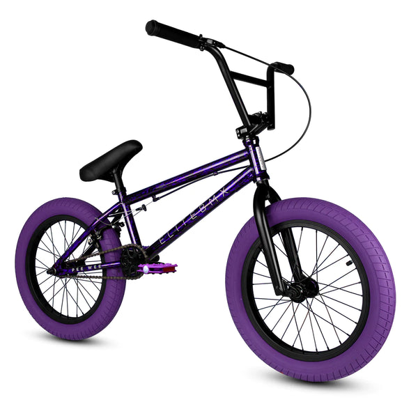 Elite Pee Wee 18" Bike purple carnage BMX Bikes