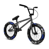 Elite Pee Wee 18" Bike Concrete Gray w/Blue Camo Tires BMX Bikes