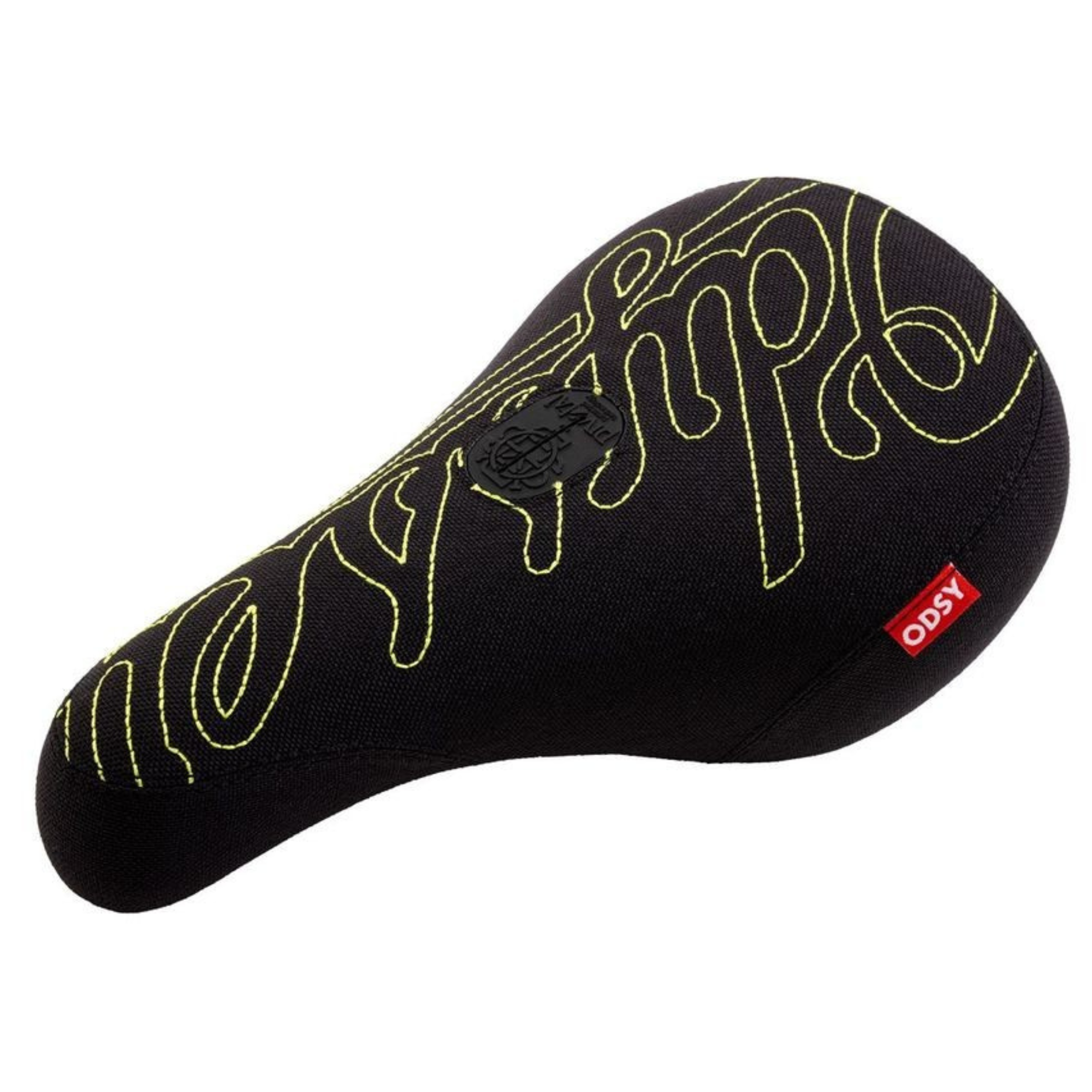 Odyssey Big Stitch Pivotal Seat Fluorescent Yellow Stitching BMX
