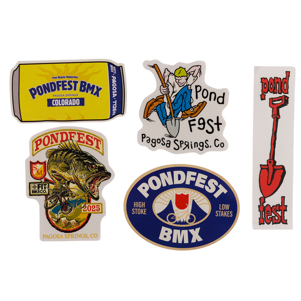 S&M Pondfest 2025 Sticker Pack Pond Fest BMX Stickers