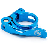 Ride Out Supply Quick Release Seat Post Clamp blue Big BMX Clamps