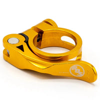 Ride Out Supply Quick Release Seat Post Clamp gold Big BMX Clamps