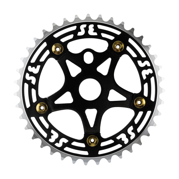 SE Alloy Chainring and Spider BMX Sprocket black