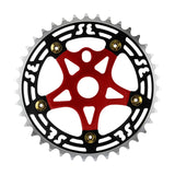 SE Alloy Chainring and Spider BMX Sprocket red