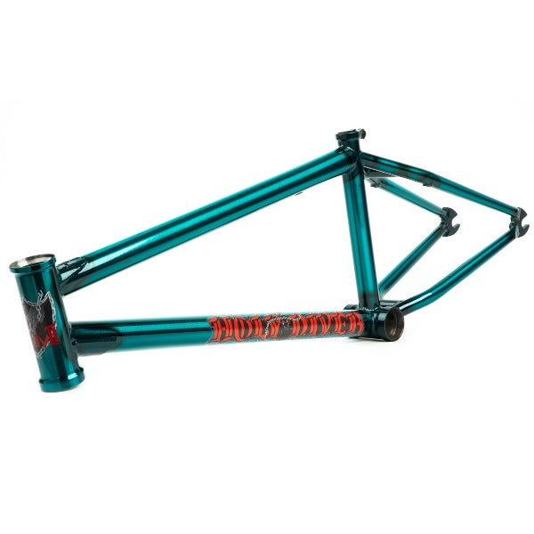 パーツ S&M BMX holy diver frame tt 20.5 S&M Holy Diver Frame Trans Teal BMX Frames – The Secret BMX Shop