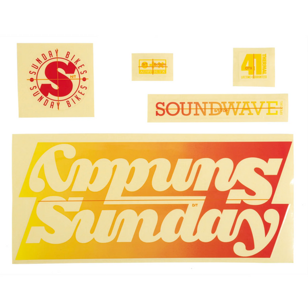 Sunday Soundwave Frame Decal Set