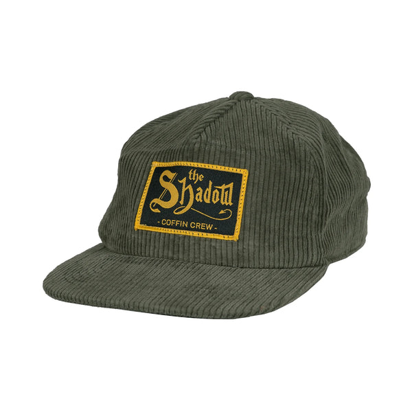 The Shadow Conspiracy Coffin Crew Corduroy Hat olive green BMX Hats