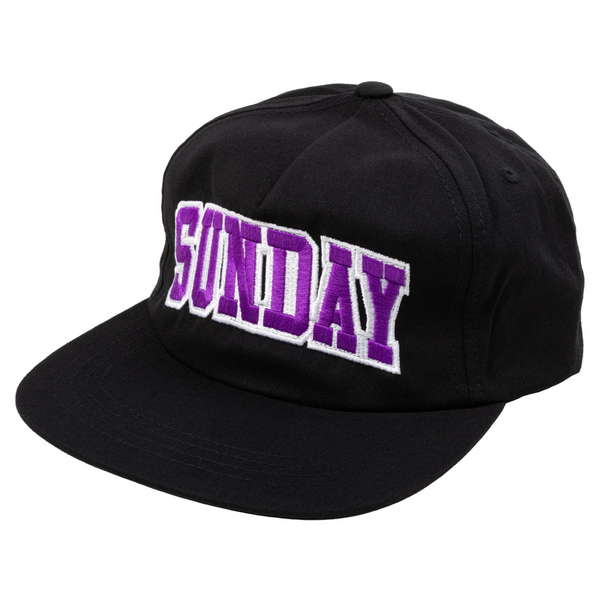 Sunday Blockhead Hat Black Purple BMX Cap