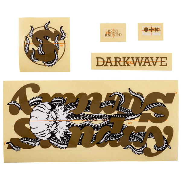 Sunday Darkwave Frame Octopus Decal Set Sticker Kit Broc Raiford BMX Stickers Decals