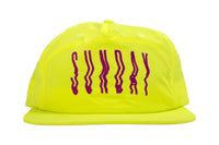 Sunday High Wave Nylon Snapback Hat Safety Green Yellow BMX Cap