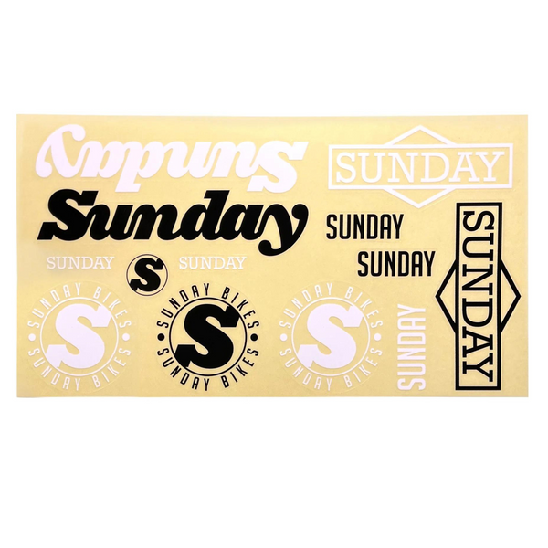 Sunday bmx top stickers