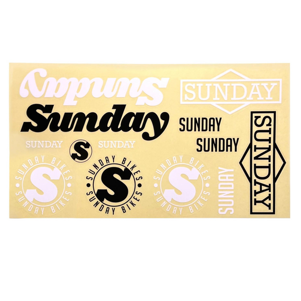 Sunday Sticker Sheet BMX Stickers Pack decal kit