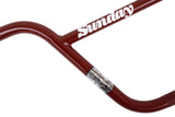 Sunday Brett Bar Gloss Dark Brick Red Brett Silva Signature BMX Handlebar Silvawave Silvabrick