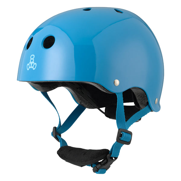 Triple 8 Kids Lil 8 Helmet gloss blue BMX Skate Helmets Youth