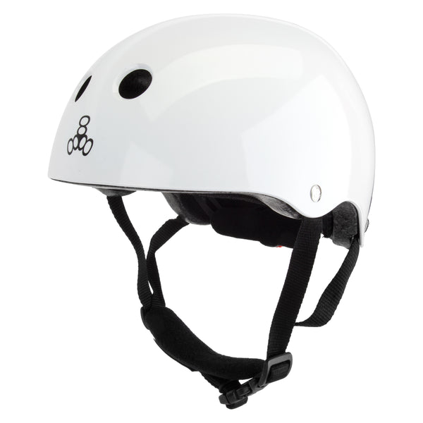 Triple 8 Kids Lil 8 Helmet gloss white BMX Skate Helmets Youth