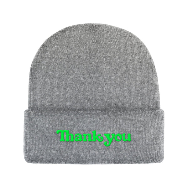 Thank You Center Embroidered Beanie