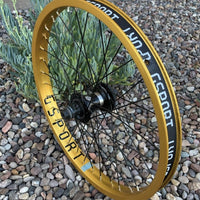 Gsport Elite Freecoaster Rear Wheel anodized gold FC bmx wheels
